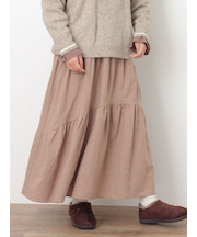 チェック柄変形ティアードスカート