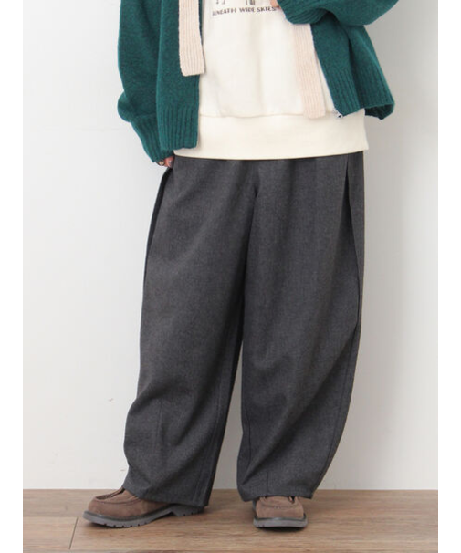 【M/Lサイズ】サイド深タックバレルパンツ