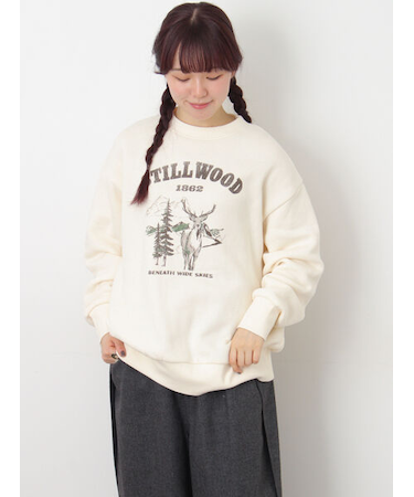 裏毛プリントスウェット