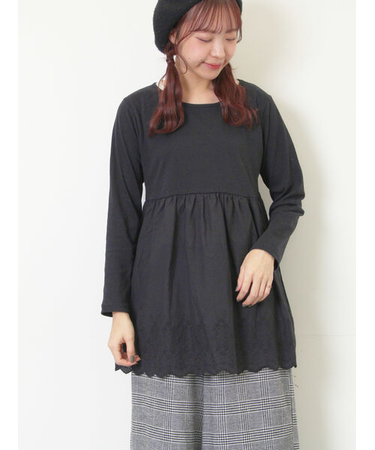 裾スカラップレースインナー