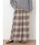 【M/Lサイズ】チェック柄ワイドパンツ