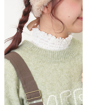 【吸湿発熱】襟レースシャーリングカットソー