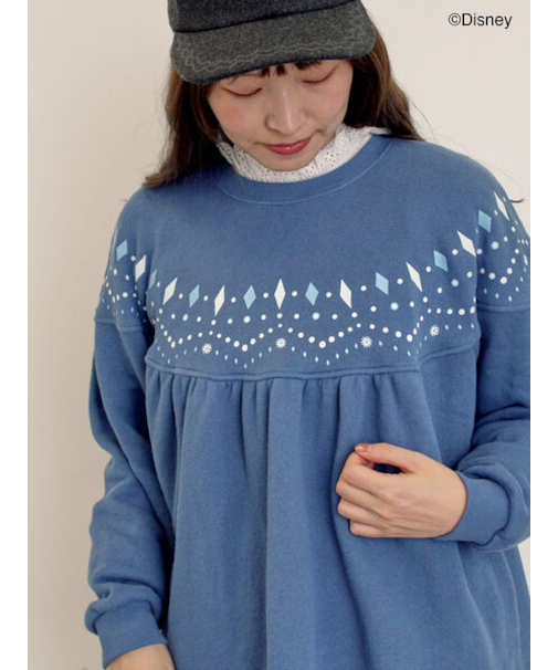 【Disney】アナと雪の女王/柄プリントスウェット