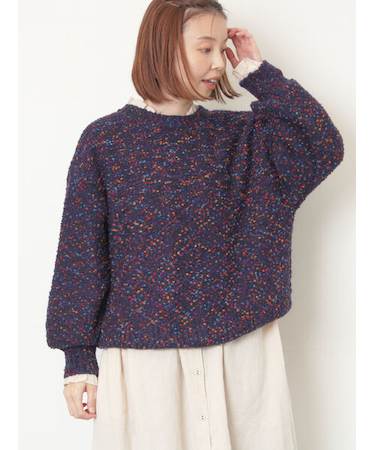 ぽこぽこヤーン前後2WAYニット