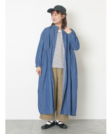 デニムバンドカラーワンピース ≪S/Mサイズ≫