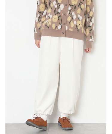 【M/Lサイズ】裾絞りタックパンツ