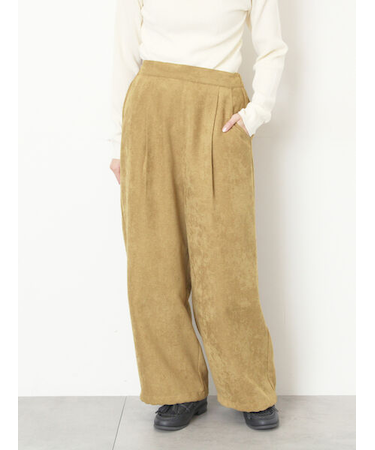 【M/Lサイズ】裾絞りタックパンツ