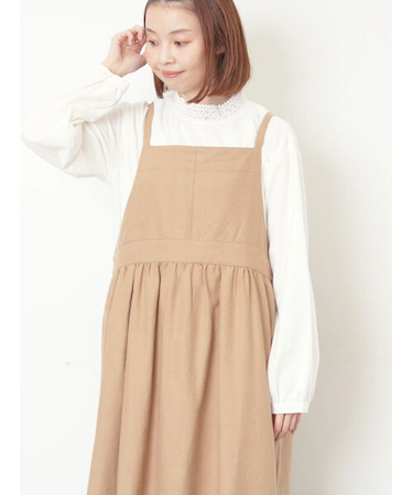 【保温加工】襟レースブラウス