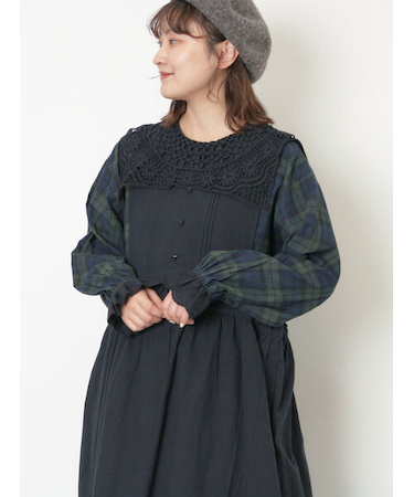 【WEB限定】前後2WAYレース襟ブラウス