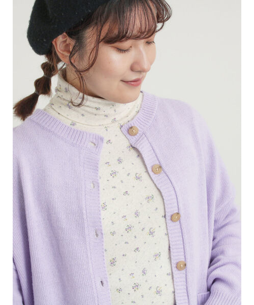 吸湿発熱】ベア天花柄タートルネックインナー｜サマンサモスモスの通販