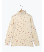 【吸湿発熱】ベア天花柄タートルネックインナー