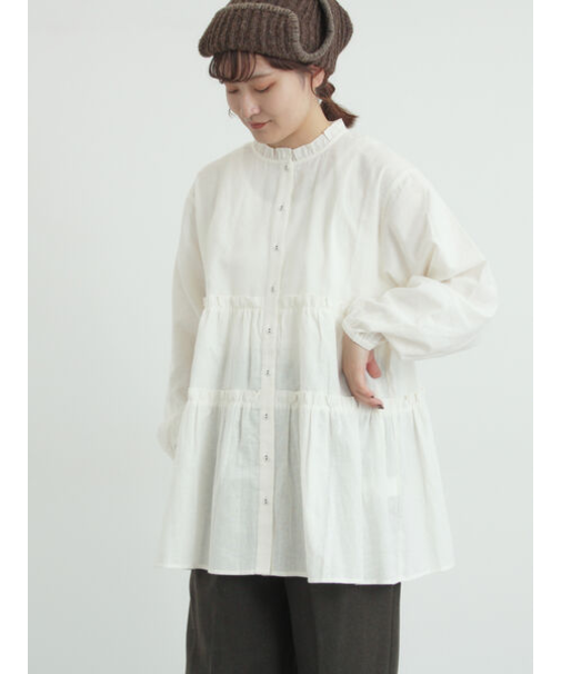 柄アソートティアードフリルチュニック