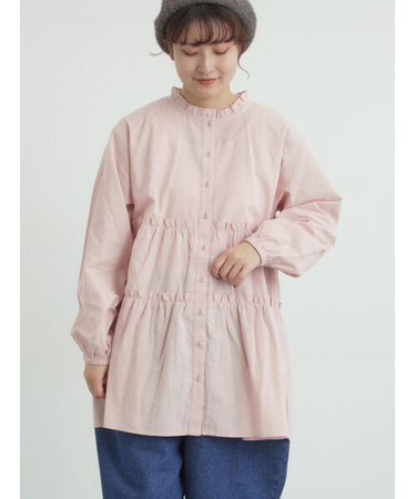 柄アソートティアードフリルチュニック