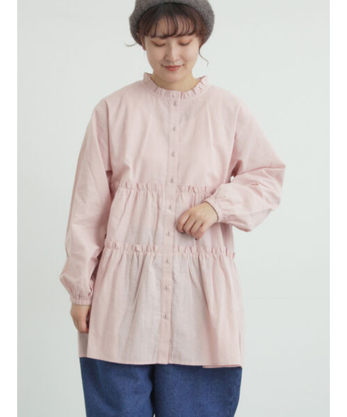 柄アソートティアードフリルチュニック