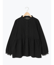 フリルバンドカラーブラウス