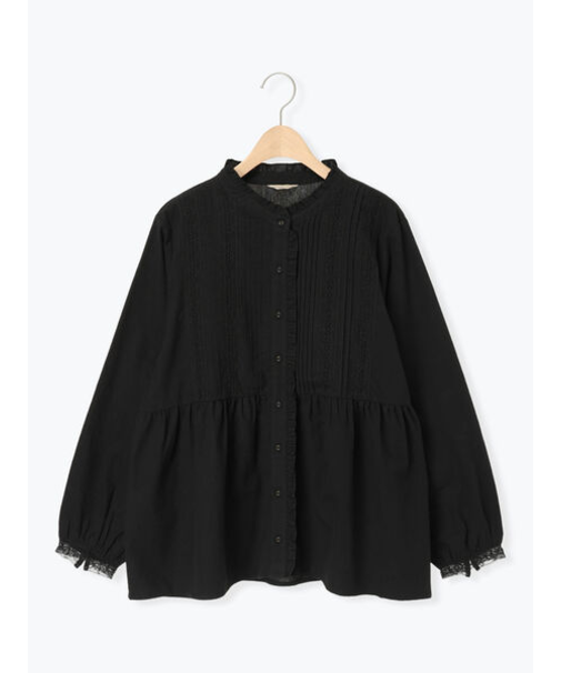 フリルバンドカラーブラウス