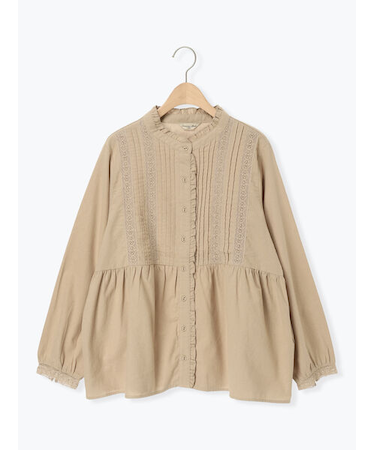 フリルバンドカラーブラウス