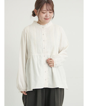 フリルバンドカラーブラウス