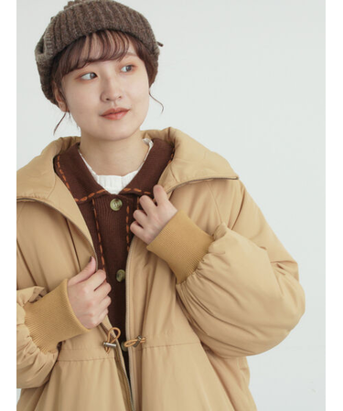 【リバーシブル】キャンディースリーブ中綿コート