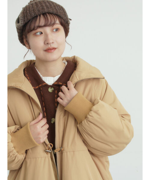 【リバーシブル】キャンディースリーブ中綿コート