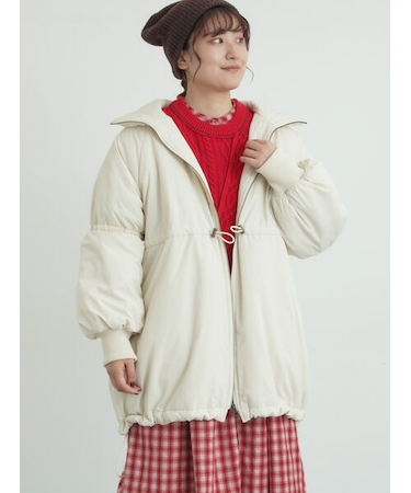 【リバーシブル】キャンディースリーブ中綿コート