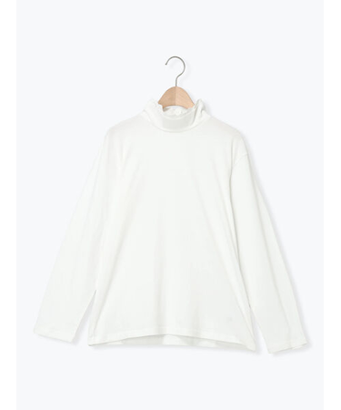 【保温加工】衿レース重ね着風タートルインナー