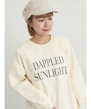 裏毛3Dレース襟付きスウェット