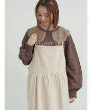 裏毛3Dレース襟付きスウェット