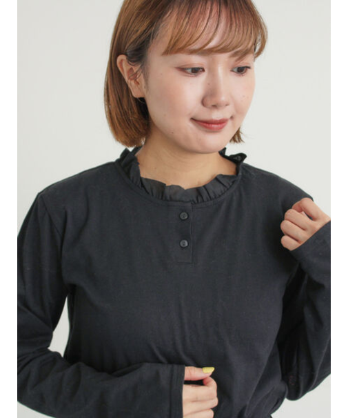 ◎襟フリルカットソー