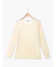 【吸湿発熱】ベア天無地クルーネック