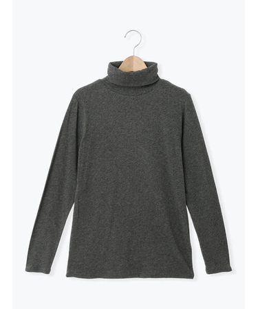 【吸湿発熱】ベア天無地タートルネックインナー