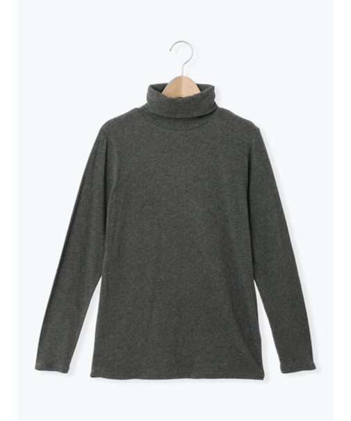 【吸湿発熱】ベア天無地タートルネックインナー