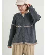 ラウンド切替ステッチ前後2WAYニット