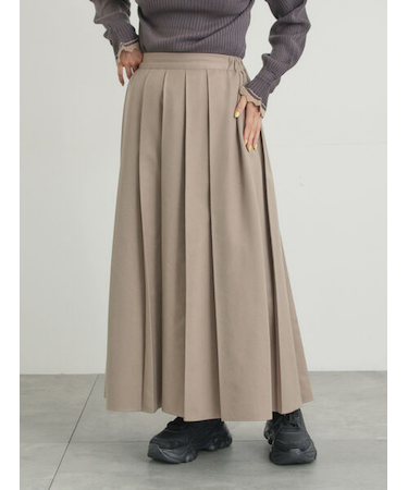 【帯電防止裏地】柄アソートプリーツスカート