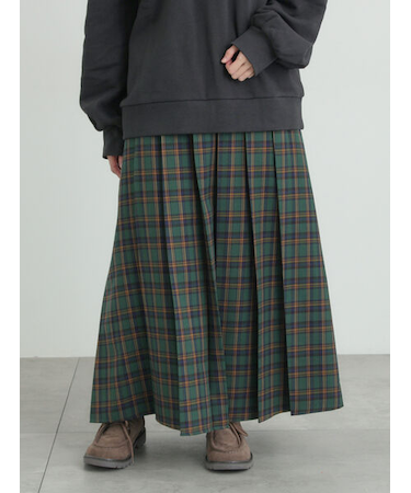 【帯電防止裏地】柄アソートプリーツスカート