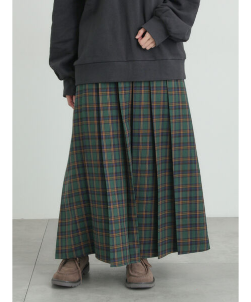 【帯電防止裏地】柄アソートプリーツスカート