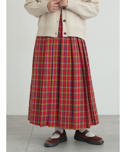 【帯電防止裏地】柄アソートプリーツスカート