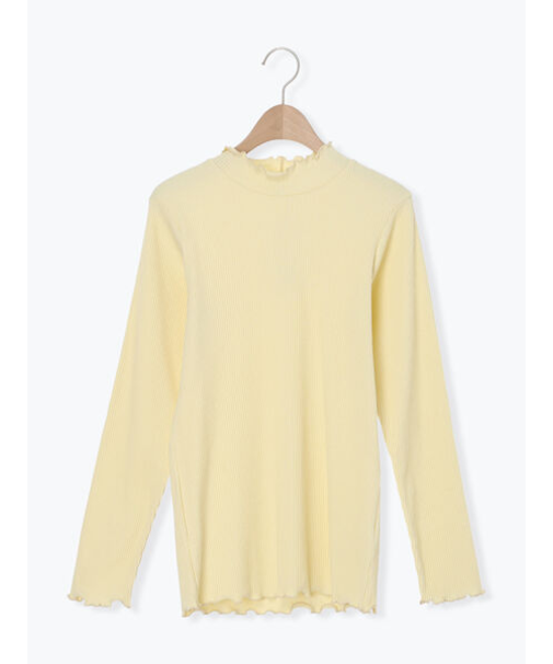 配色メローカットリブフリルスタンドネックインナー