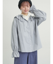 フリル襟ブラウス