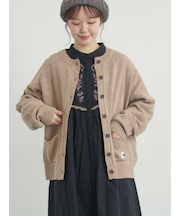 花刺繍入りカーディガン