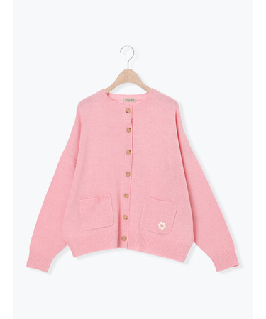 花刺繍入りカーディガン