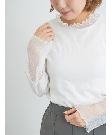 ドットチュール切り替えカットソー