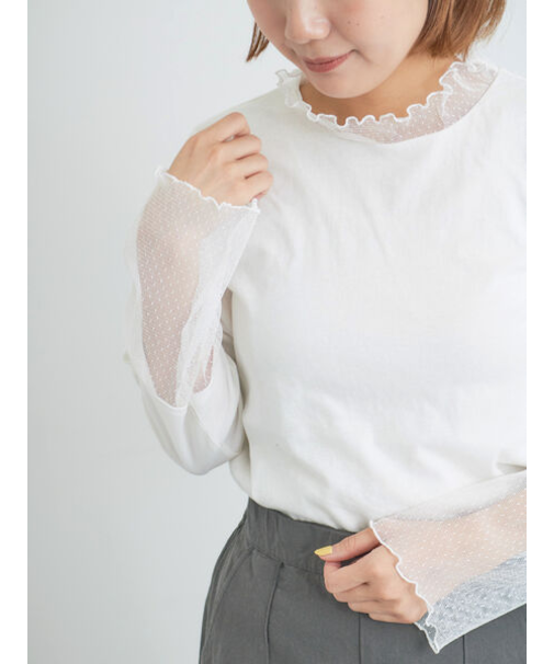 ドットチュール切り替えカットソー