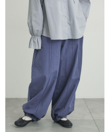 【M/Lサイズ】センターピンタック裾ギャザーパンツ