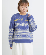 山柄ジャカードニット