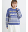 山柄ジャカードニット