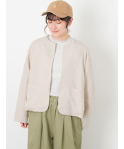 【Cross×Linen】クルーネックジャケット