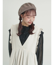 裾フリルティアードレースブラウス