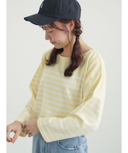 パネルボーダーバスクシャツ