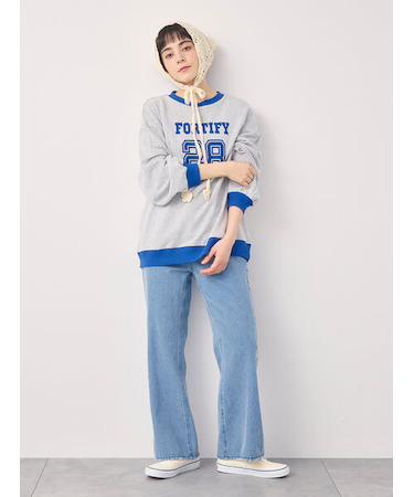 【オーガニックコットン】デニムフレアパンツ